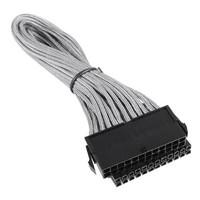 BitFenix 30cm 24-Pin ATX Extension Cable - Sleeved Silver/Black