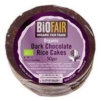 Biofair Organic Fairtrade Dark Chocolate coated Rice Cakes - 18x50g