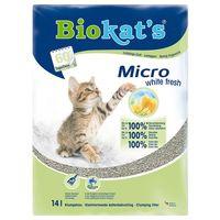 biokats micro white fresh cat litter 14l
