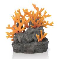 biorb samuel baker lava rock with fire coral sculpture