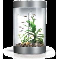 BiUbe Aquarium with Standard LED Light - Silver