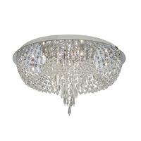 bijoux 10 lamp chrome ceiling light with crystal trimmings