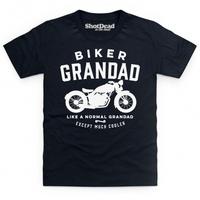 Biker Grandad Kid\'s T Shirt