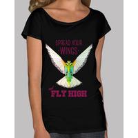 bird - geometry. text: spread your wings and fly high