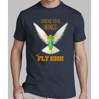 bird - geometry. text: spread your wings and fly high