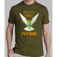 bird - geometry. text: spread your wings and fly high