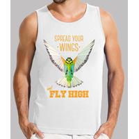 bird - geometry. text: spread your wings and fly high