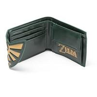 Bioworld Nintendo Legend of Zelda Hyrule Royal Crest Bi-Fold Wallet Coin Pouch, 17 cm, Green