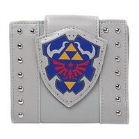 Bioworld Nintendo Legend of Zelda Hylian Shield Bi-Fold Wallet Coin Pouch, 17 cm, Grey