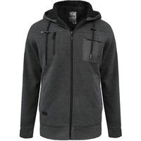 Bicker Utility Sherpa Lined Hoodie in Charcoal Marl - Dissident
