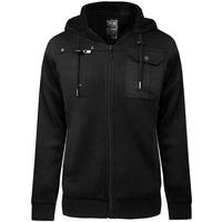 Bicker Utility Sherpa Lined Hoodie in Black - Dissident