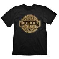 Bioshock Golden Logo Men\'s T-shirt Small Black (ge1707s)