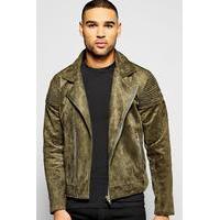 biker detail jacket khaki