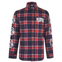 billionaire boys club helmet logo flannel shirt