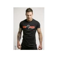 big red apparel signature series muscle fit t shirt black large