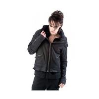 Big Collar Biker Jacket - Size: S