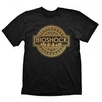 Bioshock Golden Logo Mens XX-Large T-Shirt - Black