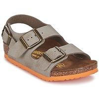 birkenstock milano boyss childrens sandals in grey