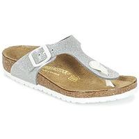 birkenstock gizeh boyss childrens flip flops sandals in silver