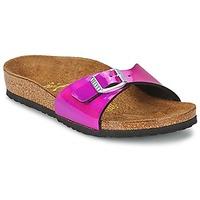 birkenstock madrid girlss childrens mules casual shoes in pink