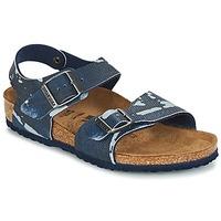 birkenstock new york girlss childrens sandals in blue