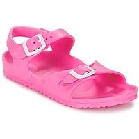 birkenstock rio eva boyss childrens sandals in pink