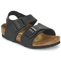 birkenstock new york girlss childrens sandals in black