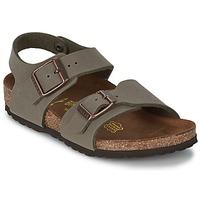 birkenstock new york boyss childrens sandals in grey