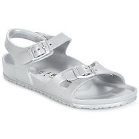 birkenstock rio eva boyss childrens sandals in silver