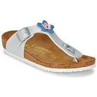 birkenstock gizeh flower girlss childrens sandals in white