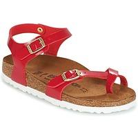 birkenstock taormina boyss childrens sandals in red