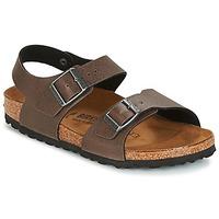 birkenstock new york girlss childrens sandals in brown