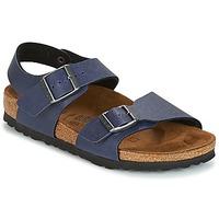 birkenstock new york girlss childrens sandals in blue