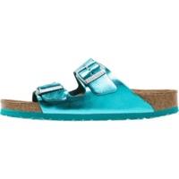 birkenstock arizona birko flor metallic green