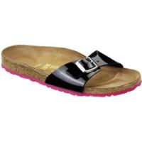 Birkenstock Madrid Birko-Flor patent black/pink