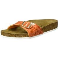 Birkenstock Madrid Birko-Flor shiny snake orange