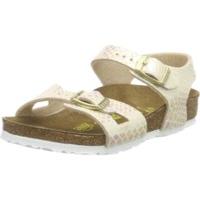 birkenstock rio kids shiny snake cream