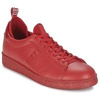 bikkembergs best 596 leather mens shoes trainers in red