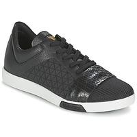 bikkembergs olympian leather mens shoes trainers in black