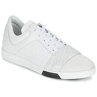 bikkembergs olympian leather mens shoes trainers in white