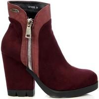 big star burgund ocieplane na supku womens low ankle boots in multicol ...