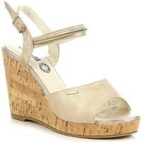 Big Star Be?owo Z?ote NA I Platformie W27452 women\'s Sandals in BEIGE