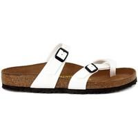 birkenstock 071221 womens flip flops sandals shoes in white