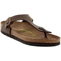 birkenstock gizeh mocca womens flip flops sandals shoes in multicolour