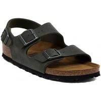 birkenstock milano smaragdrun womens sandals in multicolour