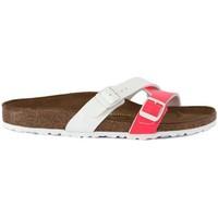 birkenstock yao pink womens mules casual shoes in multicolour