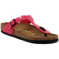 birkenstock gizeh pink womens flip flops sandals shoes in multicolour