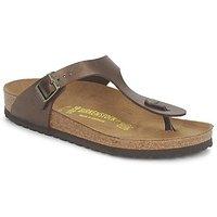 birkenstock gizeh womens flip flops sandals shoes in brown