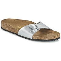 birkenstock madrid womens mules casual shoes in silver
