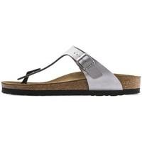 Birkenstock Flip Flopss Gizeh Birko-Flor Argent 043851 women\'s Flip flops / Sandals (Shoes) in Silver